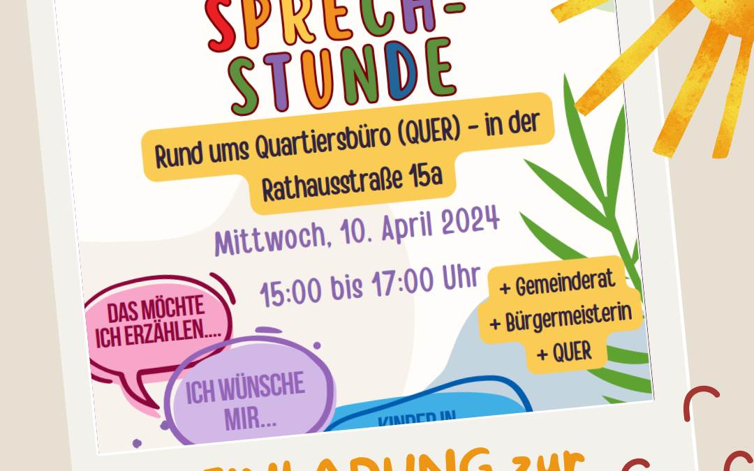 Kindersprechstunde – Rund ums Quartiersbüro