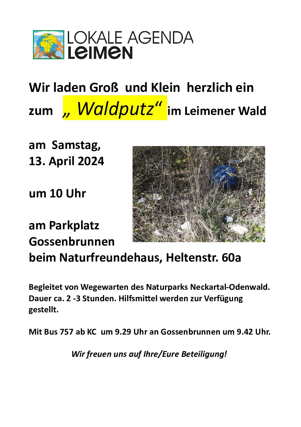 „Waldputz“ – Lokale Agenda Leimen