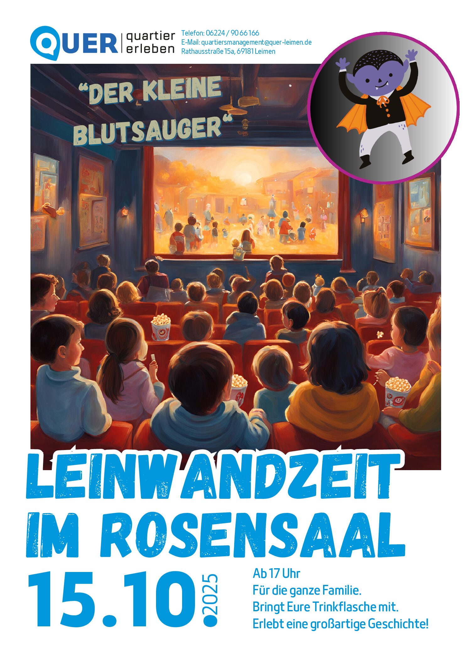 Leinwandzeit im Rosensaal – “der kleine Blutsauger
