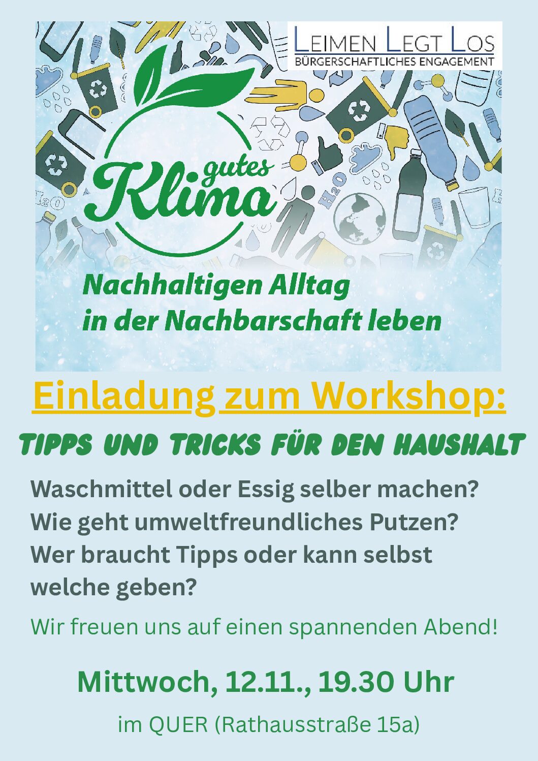 Gutes Klima – Einladung zum Workshop