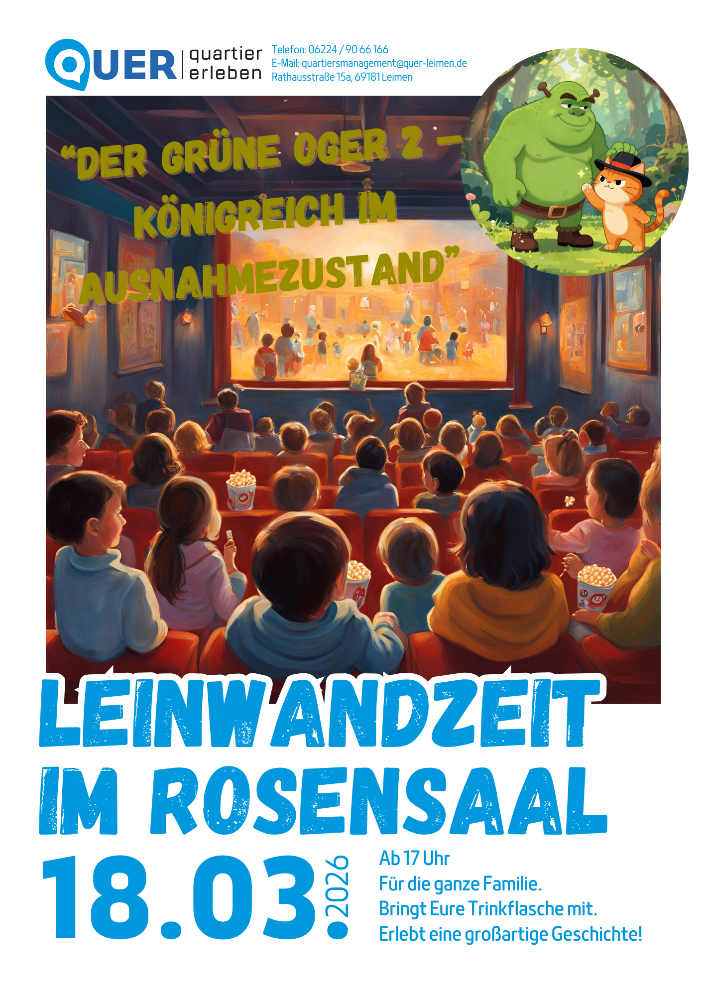 Leinwandzeit im Rosensaal – “Der grüne Oger 2 – Königreich im Ausnahmezustand”