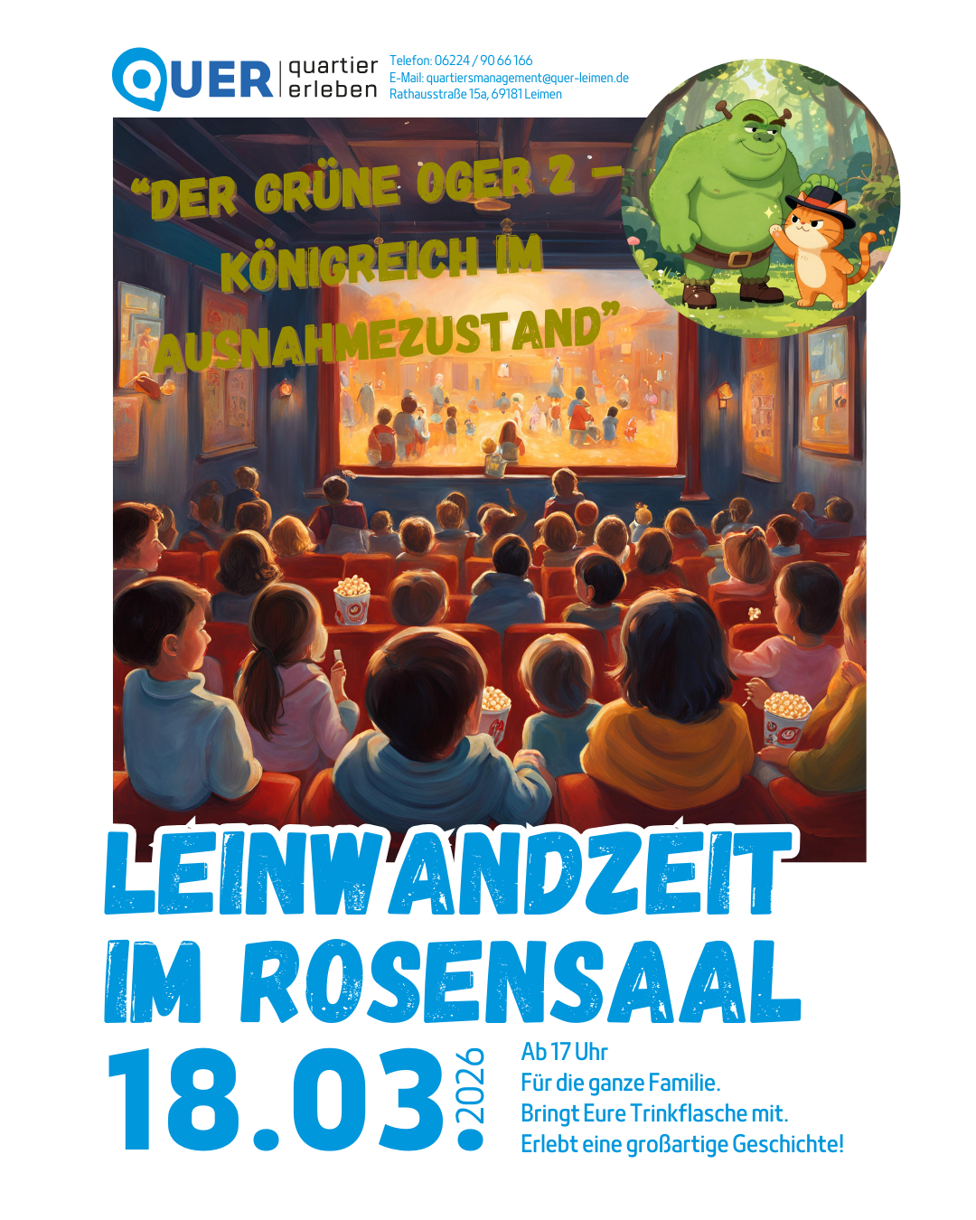 Leinwandzeit im Rosensaal – “Der grüne Oger 2 – Königreich im Ausnahmezustand”_Insta