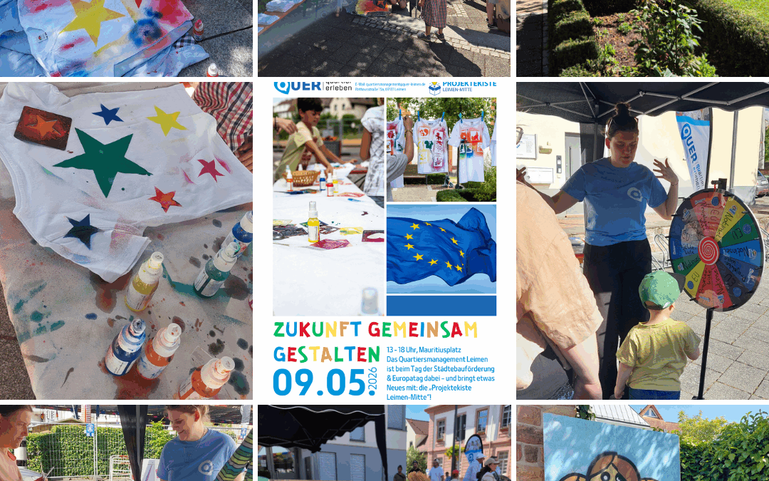Gemeinsam kreativ und im Austausch – Quartiersmanagement Leimen beim Tag der Städtebauförderung und Europatag